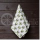 Colourful half-linen kitchen towel "Owls green"